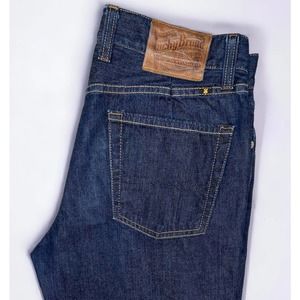 Lucky Brand Men's 33 x 28 Vintage Straight Dark Wash Denim Jeans Short Inseam